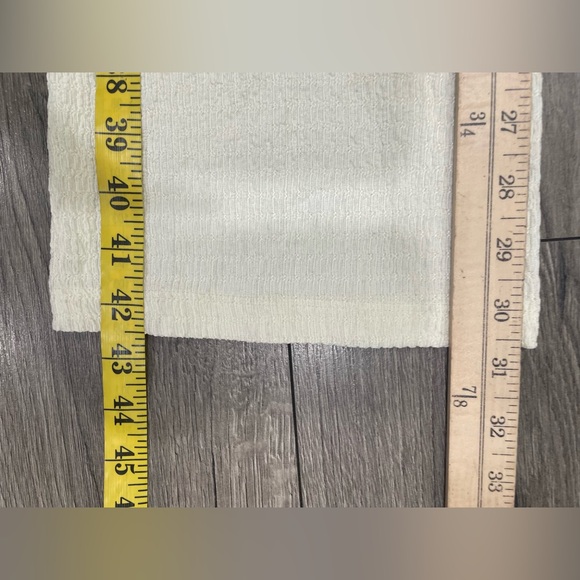 Reformation Cream Textured Wide Leg Pants XS Elastic Waist Casual‎ Minimalist - Picture 4 of 9